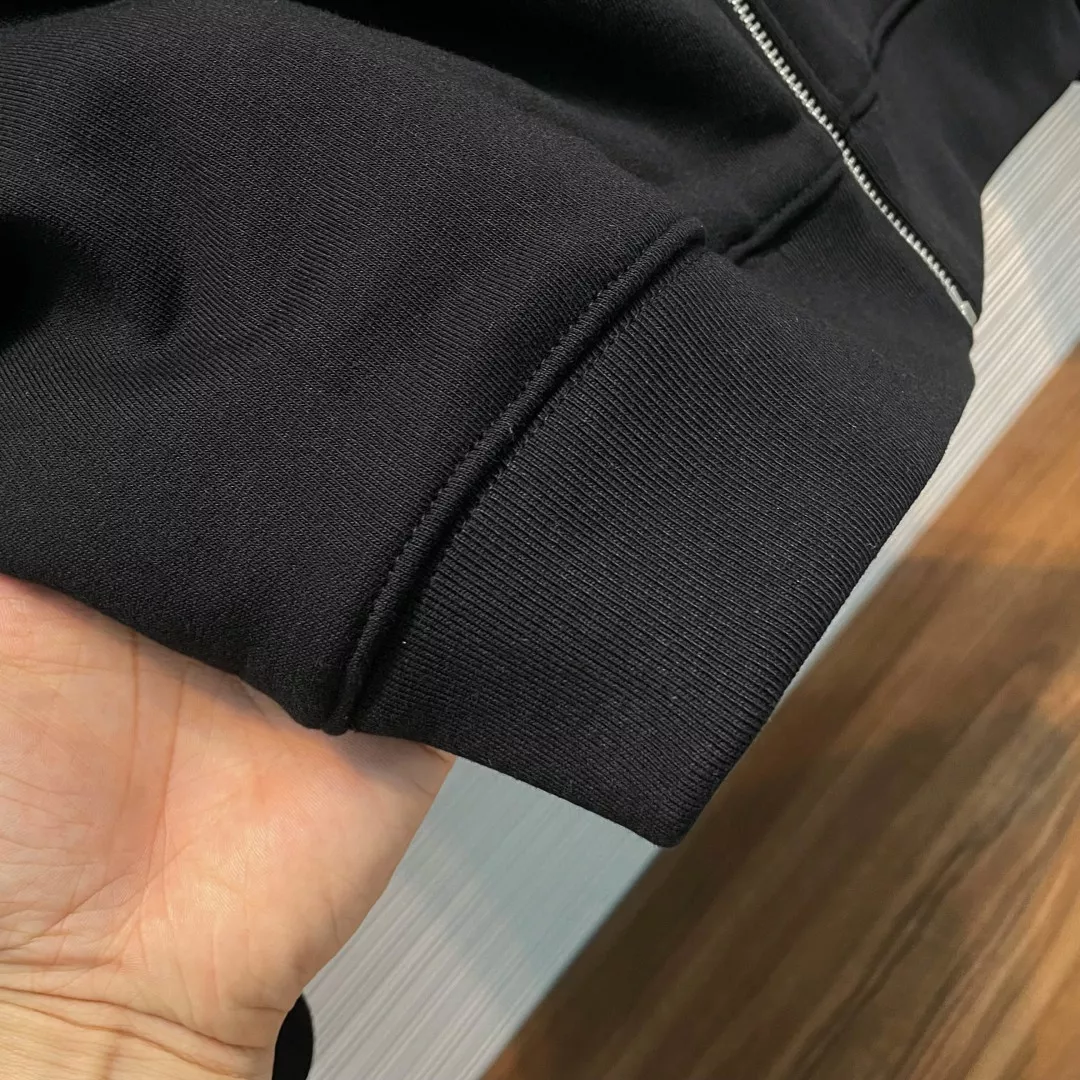 로에베 배색 로고 자수 드로스트링 지퍼 후드 재킷 상세 이미지 7