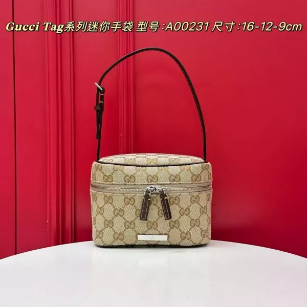 구찌 태그 시리즈 GG 패턴 미니 탑핸들 백