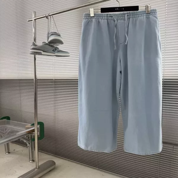 로에베 아나그램 자수 워싱 데님 긴바지