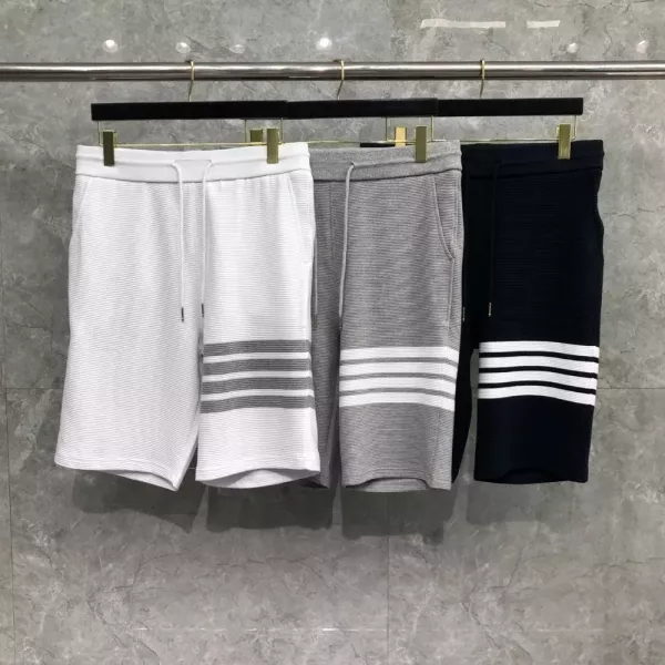 톰브라운 물결 패턴 코튼 골지 하프 팬츠