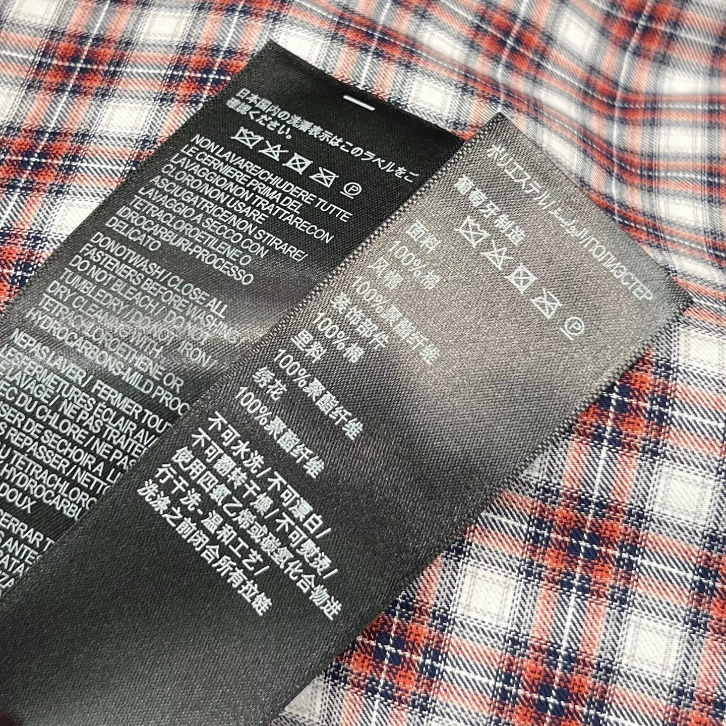 발렌시아가 레드 체크 레이어드 긴소매 셔츠 상세 이미지 28