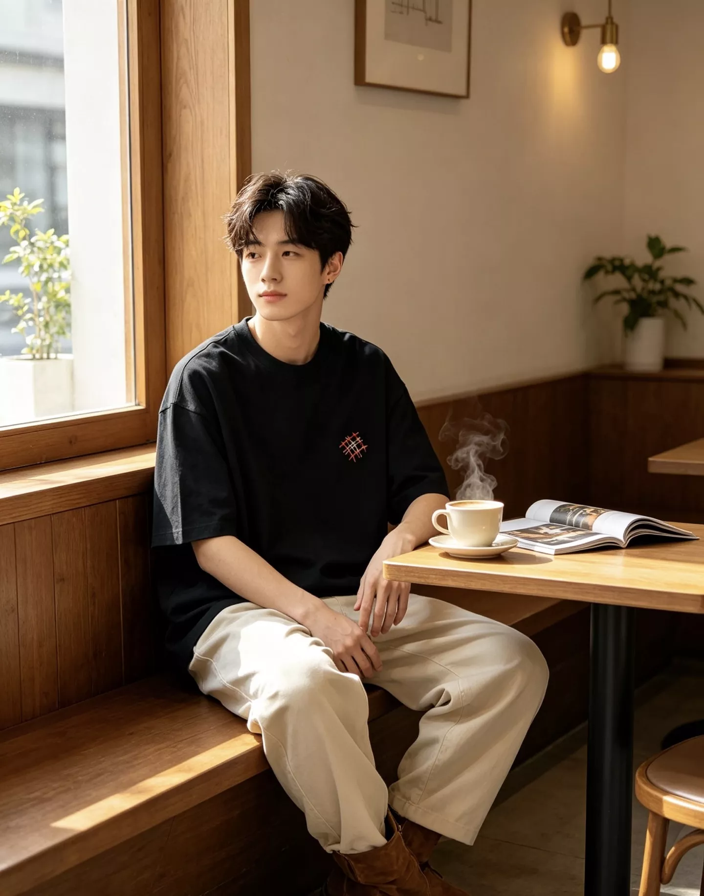 버버리 로고 자수 루즈핏 코튼 반소매 티셔츠 상세 이미지 39