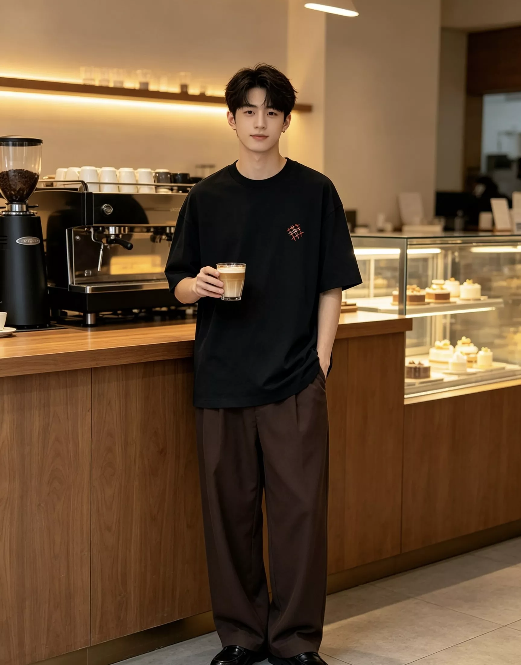 버버리 로고 자수 루즈핏 코튼 반소매 티셔츠 상세 이미지 40