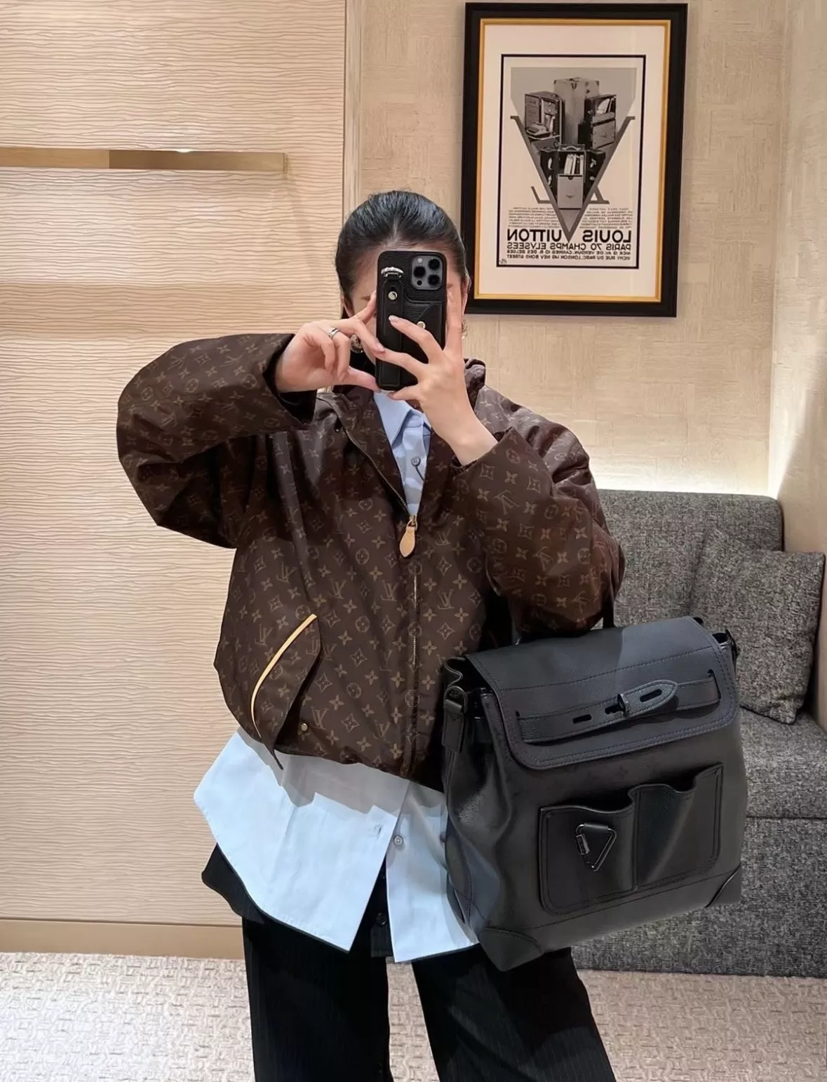 루이비통 모노그램 후드 집업 재킷 상세 이미지 62