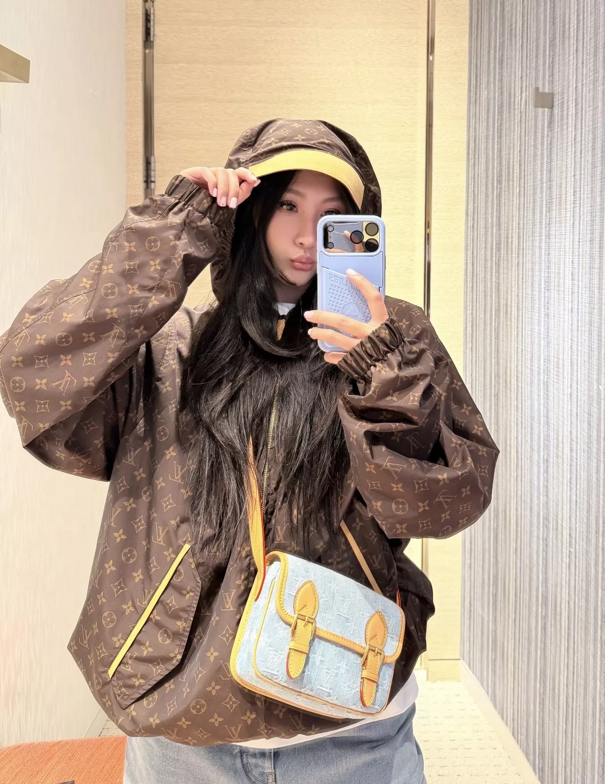 루이비통 모노그램 후드 집업 재킷 상세 이미지 58