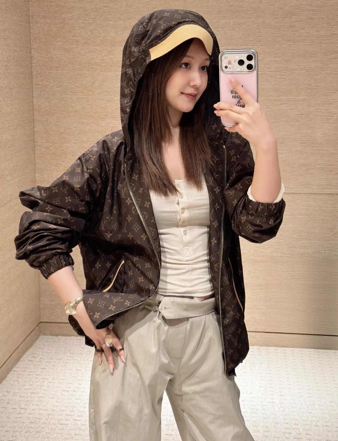루이비통 모노그램 후드 집업 재킷 상세 이미지 59