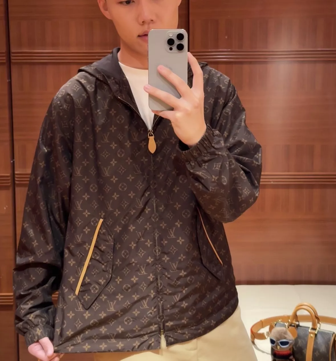 루이비통 모노그램 후드 집업 재킷 상세 이미지 55