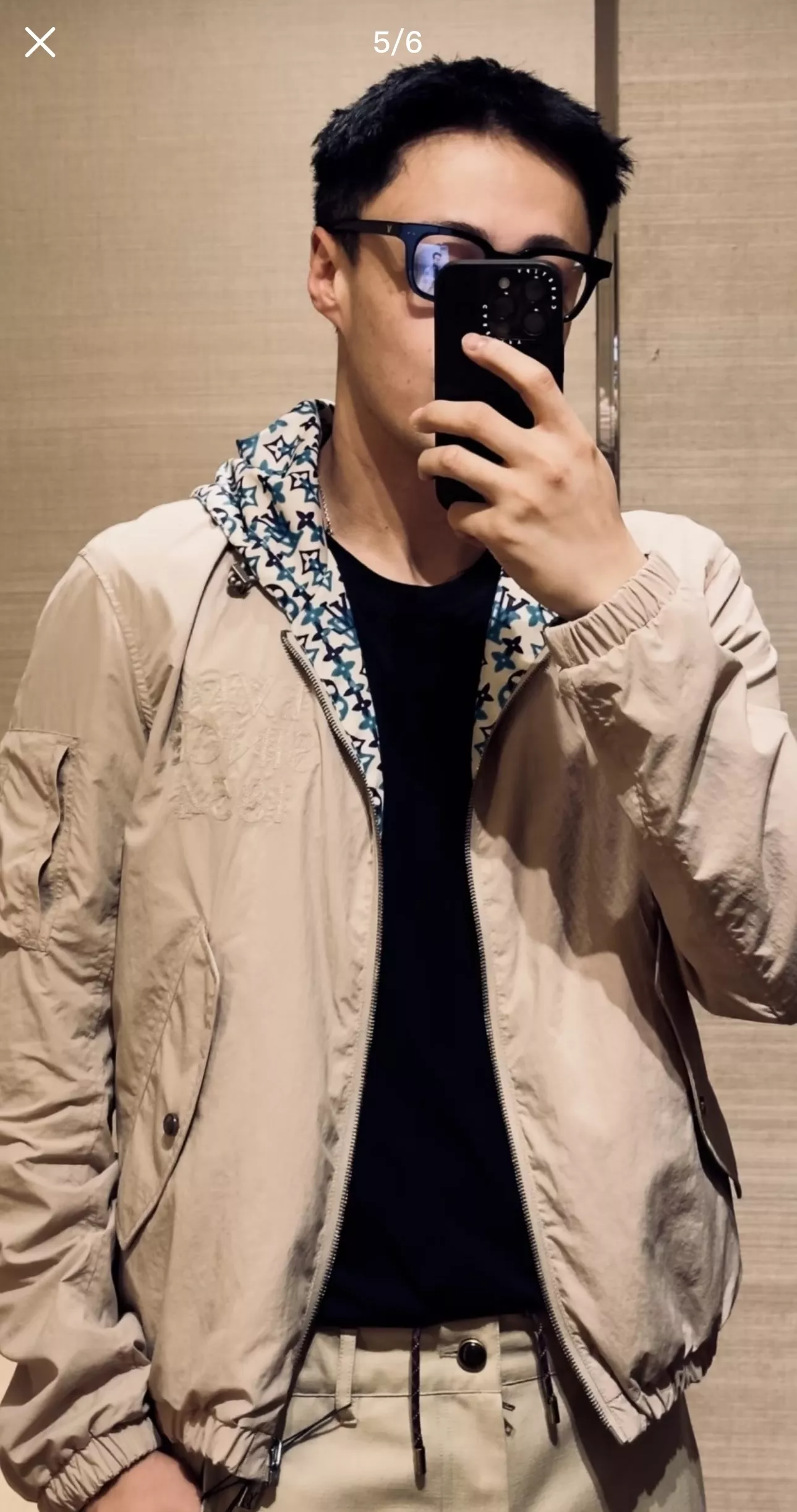 루이비통 양면 착용 모노그램 나일론 후드 재킷 상세 이미지 96