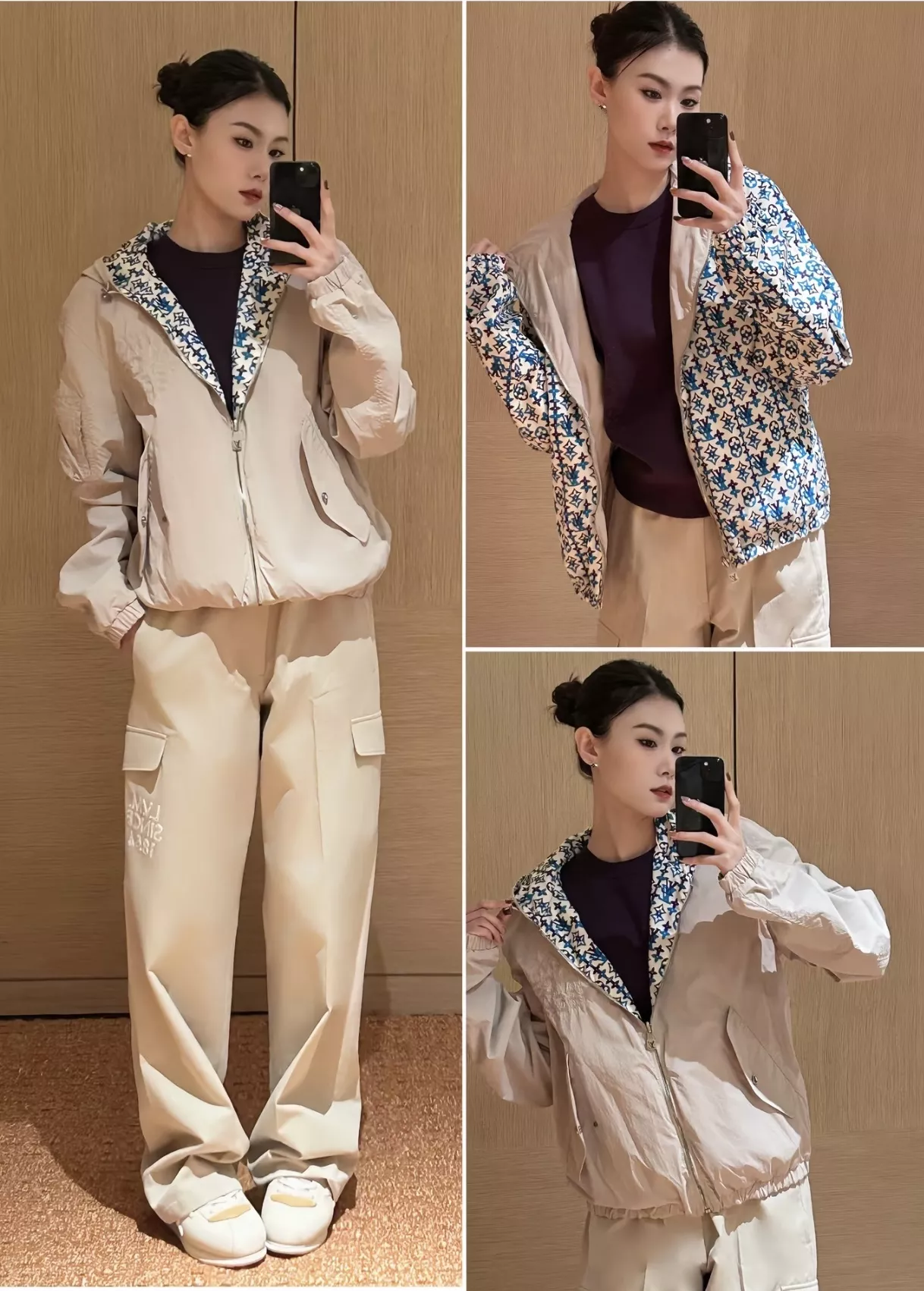 루이비통 양면 착용 모노그램 나일론 후드 재킷 상세 이미지 10