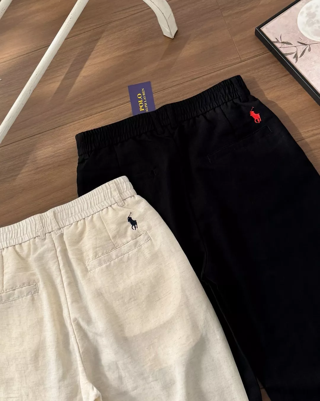 랄프로렌 후면 자수 밴딩 코튼 린넨 팬츠 상세 이미지 5