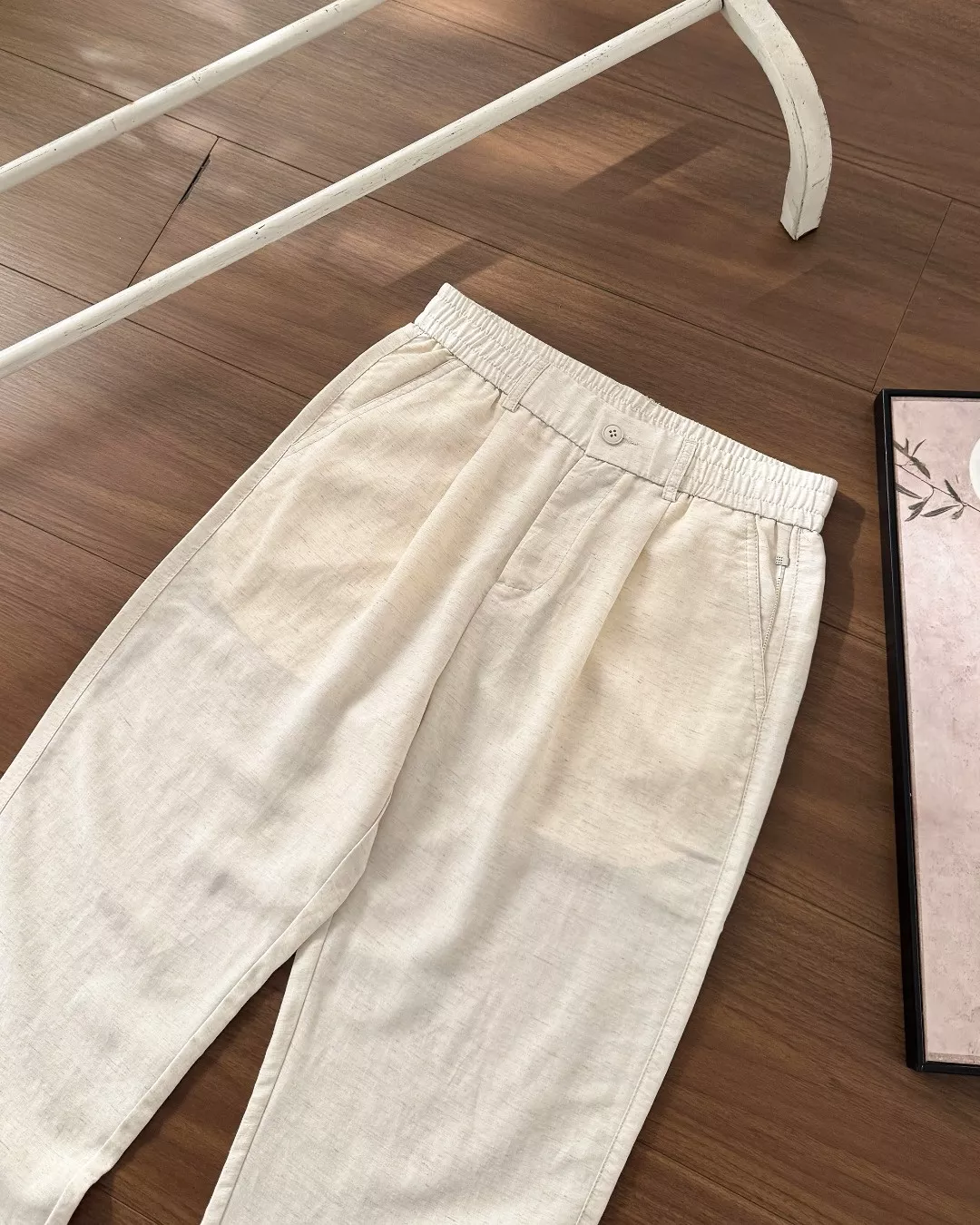 랄프로렌 후면 자수 밴딩 코튼 린넨 팬츠 상세 이미지 10