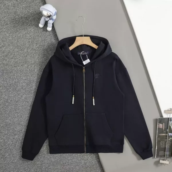 루이비통 자수 레터링 지퍼 후드 재킷