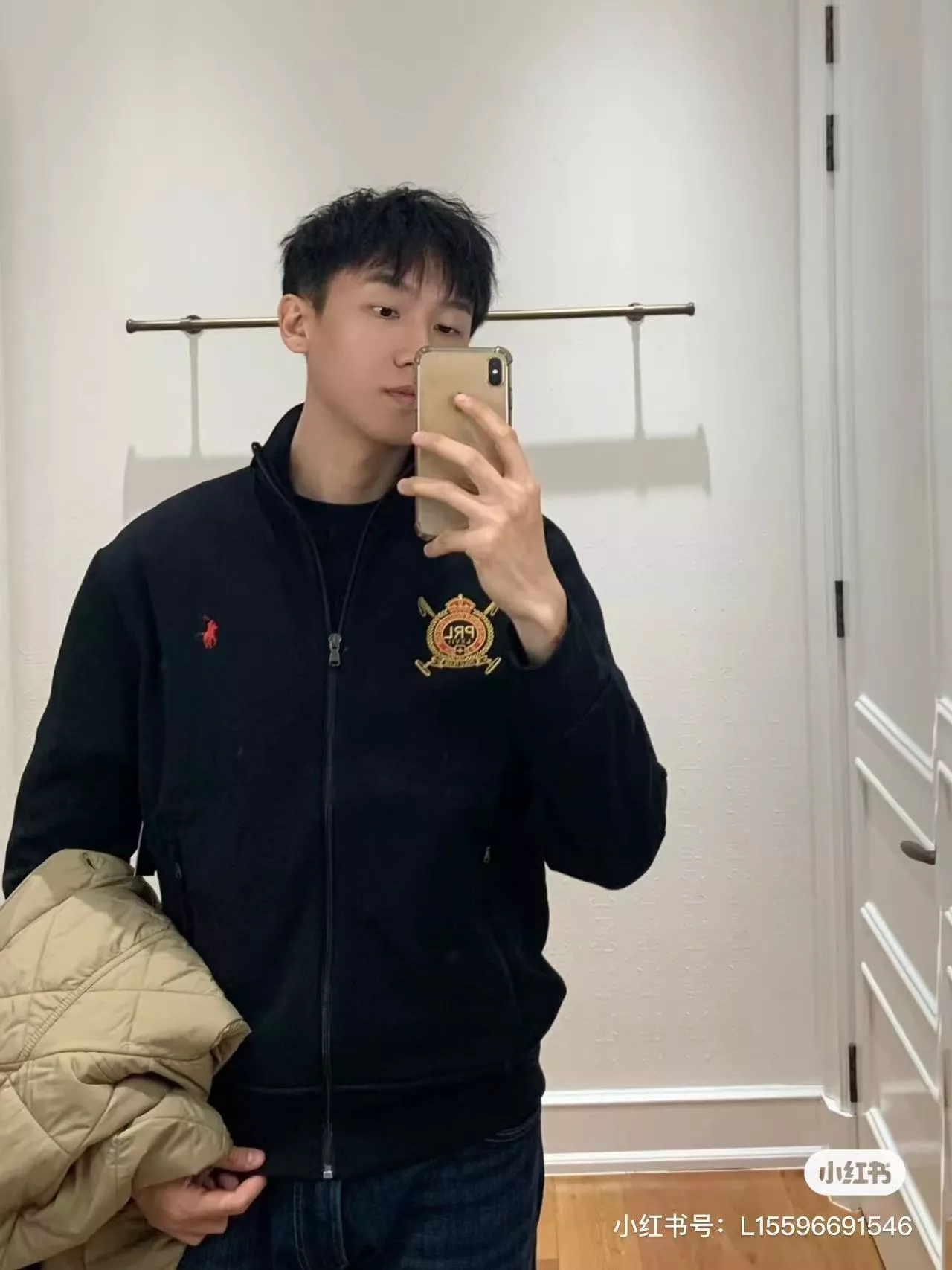 랄프로렌 퓨어 컬러 더블 로고 자수 코튼 스탠드칼라 재킷 상세 이미지 15