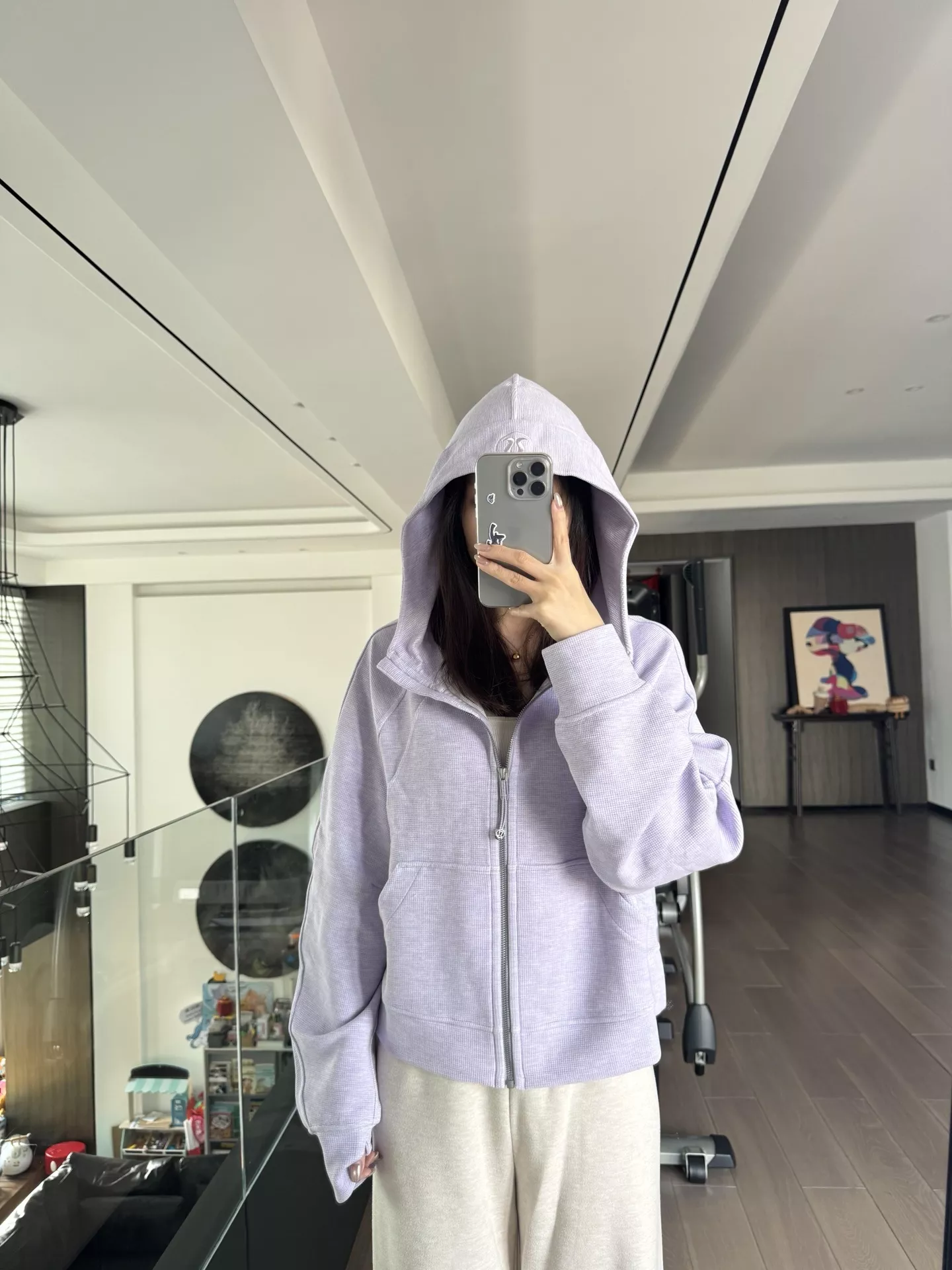 룰루레몬 와플 텍스처 풀집업 크롭 후드 재킷 상세 이미지 107