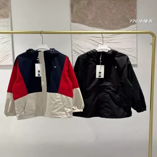 룰루레몬 삼방 배색 후드 아웃도어 재킷