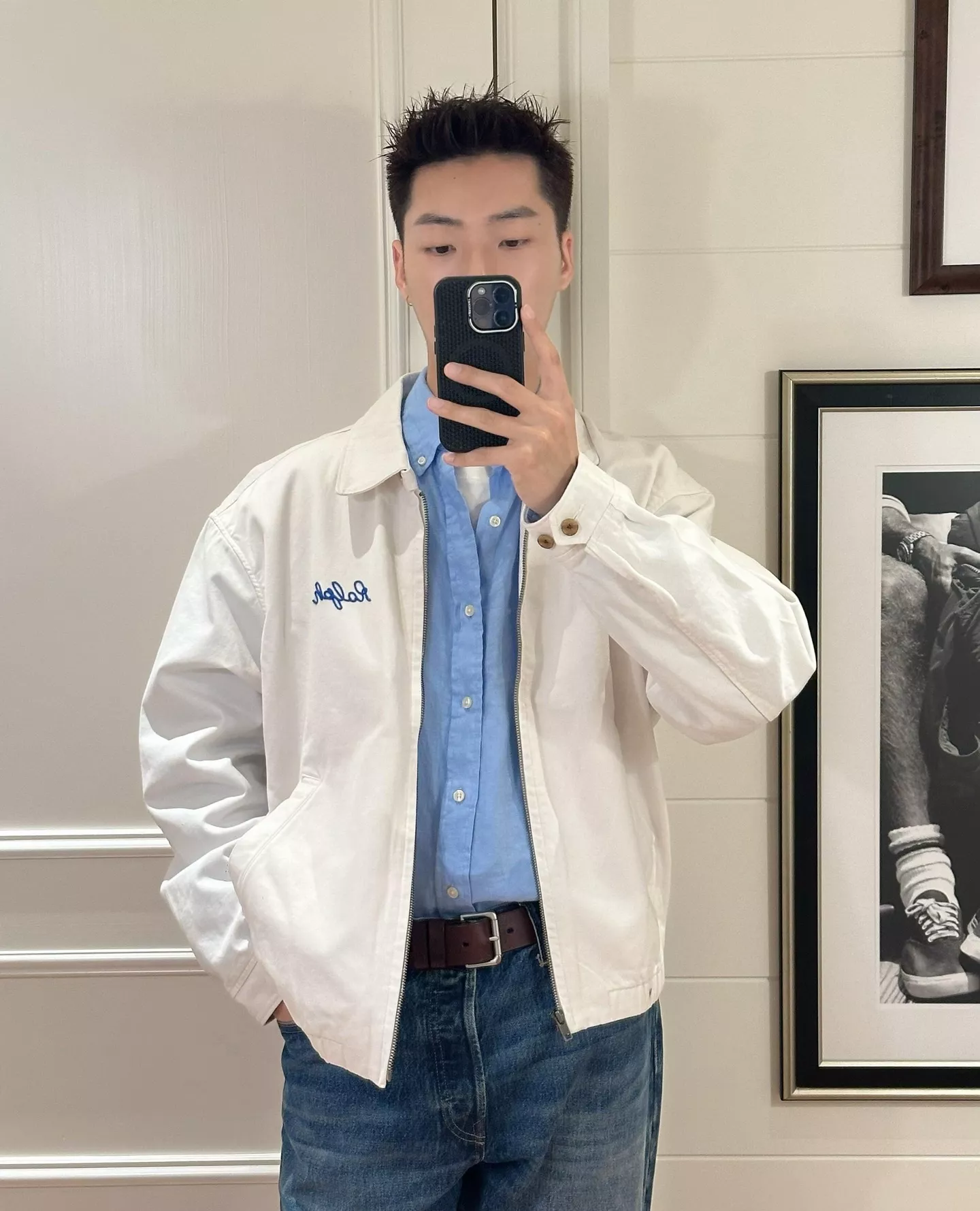 랄프로렌 빈티지 카우 자수 해링턴 재킷 상세 이미지 25