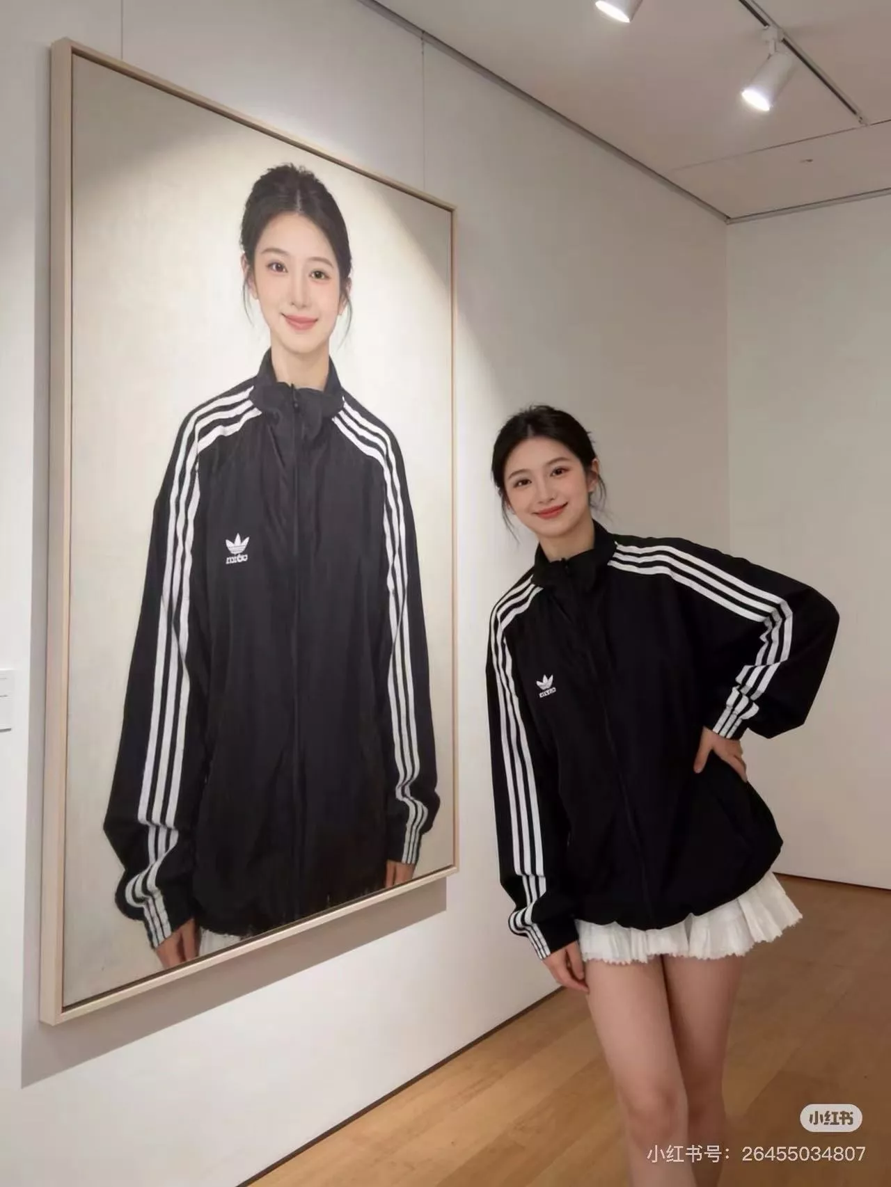 아디다스 삼선 배색 스탠드넥 방풍 재킷 상세 이미지 16