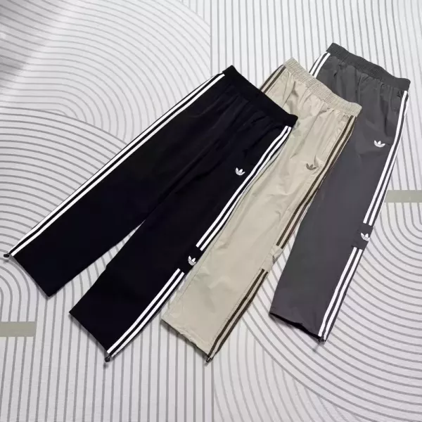 아디다스 삼선 사이드 스트라이프 드로스트링 와이드 팬츠
