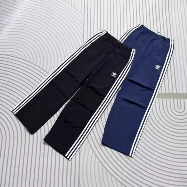 아디다스 삼선 와이드 스트링 카고 팬츠