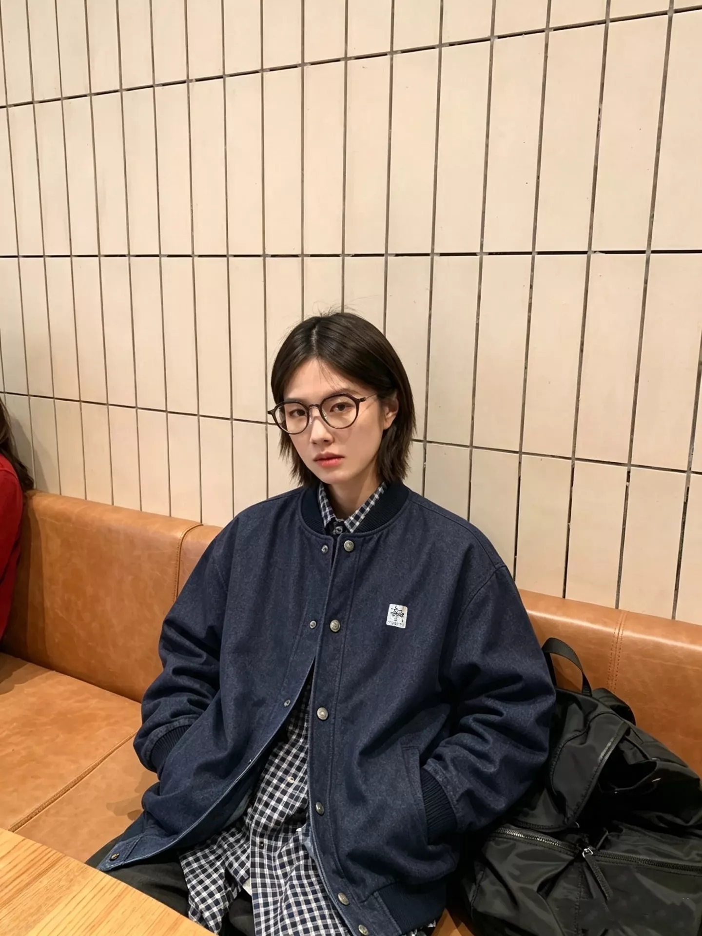 스투시 워시드 데님 복고 항공 재킷 상세 이미지 19