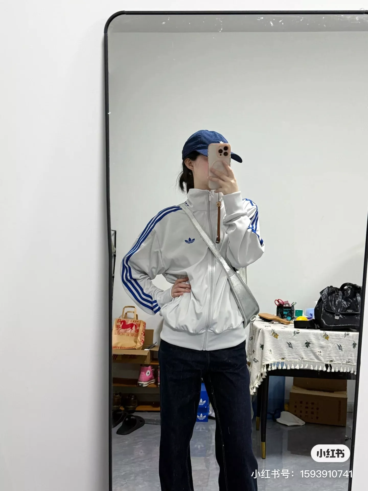 아디다스 삼선 스탠드넥 루즈핏 집업 재킷 상세 이미지 35