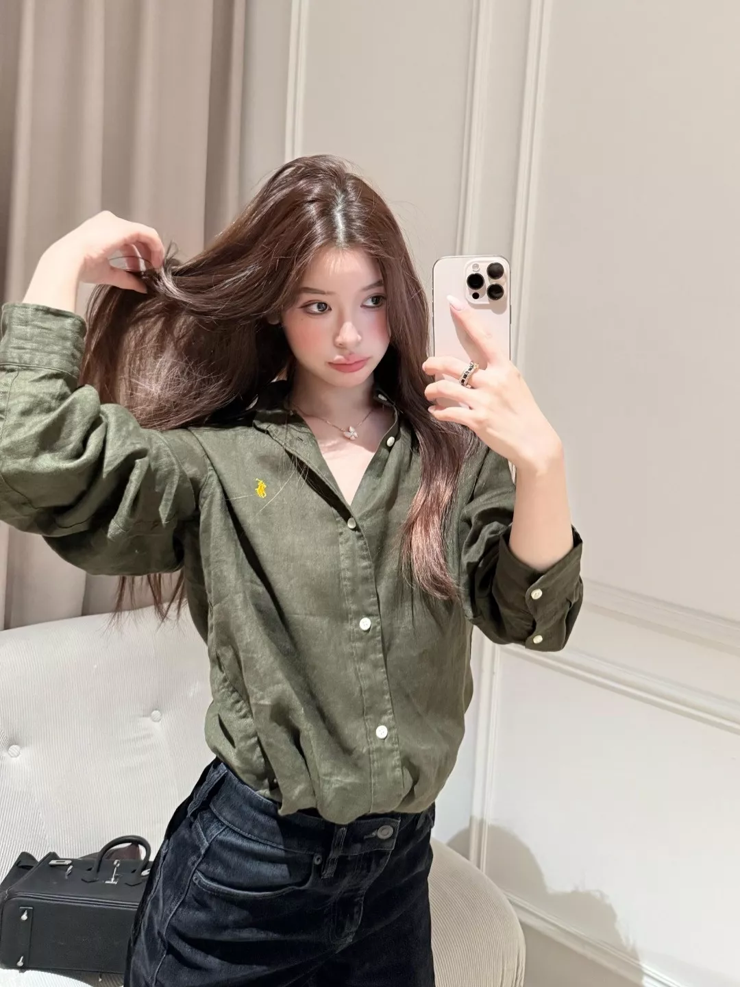 랄프로렌 클래식 포니 자수 린넨 긴소매 셔츠 상세 이미지 118