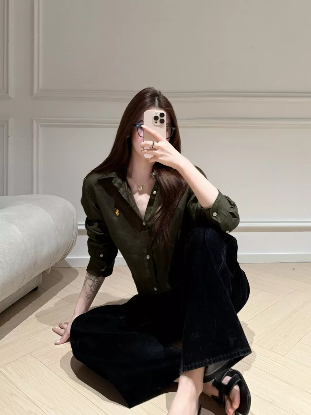 랄프로렌 클래식 포니 자수 린넨 긴소매 셔츠 상세 이미지 112