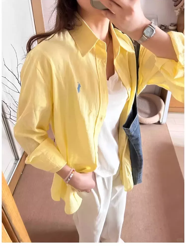 랄프로렌 클래식 포니 자수 린넨 긴소매 셔츠 상세 이미지 91
