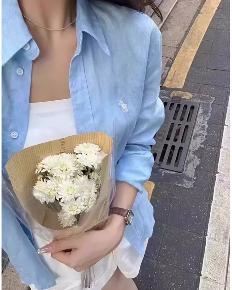랄프로렌 클래식 포니 자수 린넨 긴소매 셔츠 상세 이미지 102