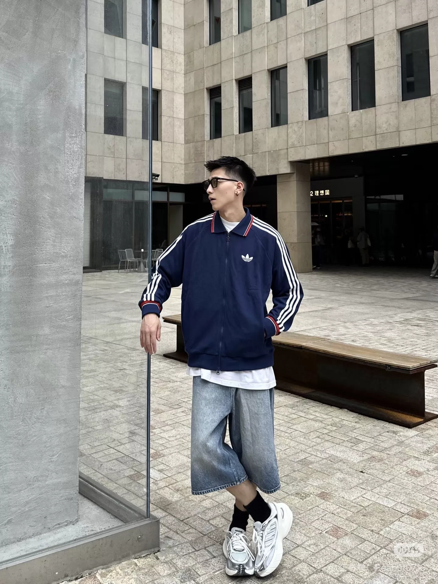 아디다스 삼선 레트로 카라 집업 재킷 상세 이미지 40