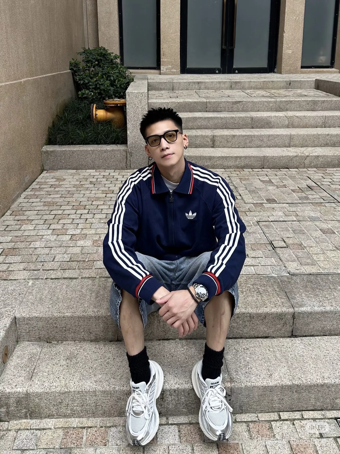 아디다스 삼선 레트로 카라 집업 재킷 상세 이미지 39