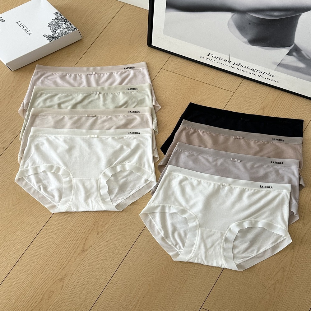 라펠라 모란디 리본 실크 블렌드 삼각팬티 세트