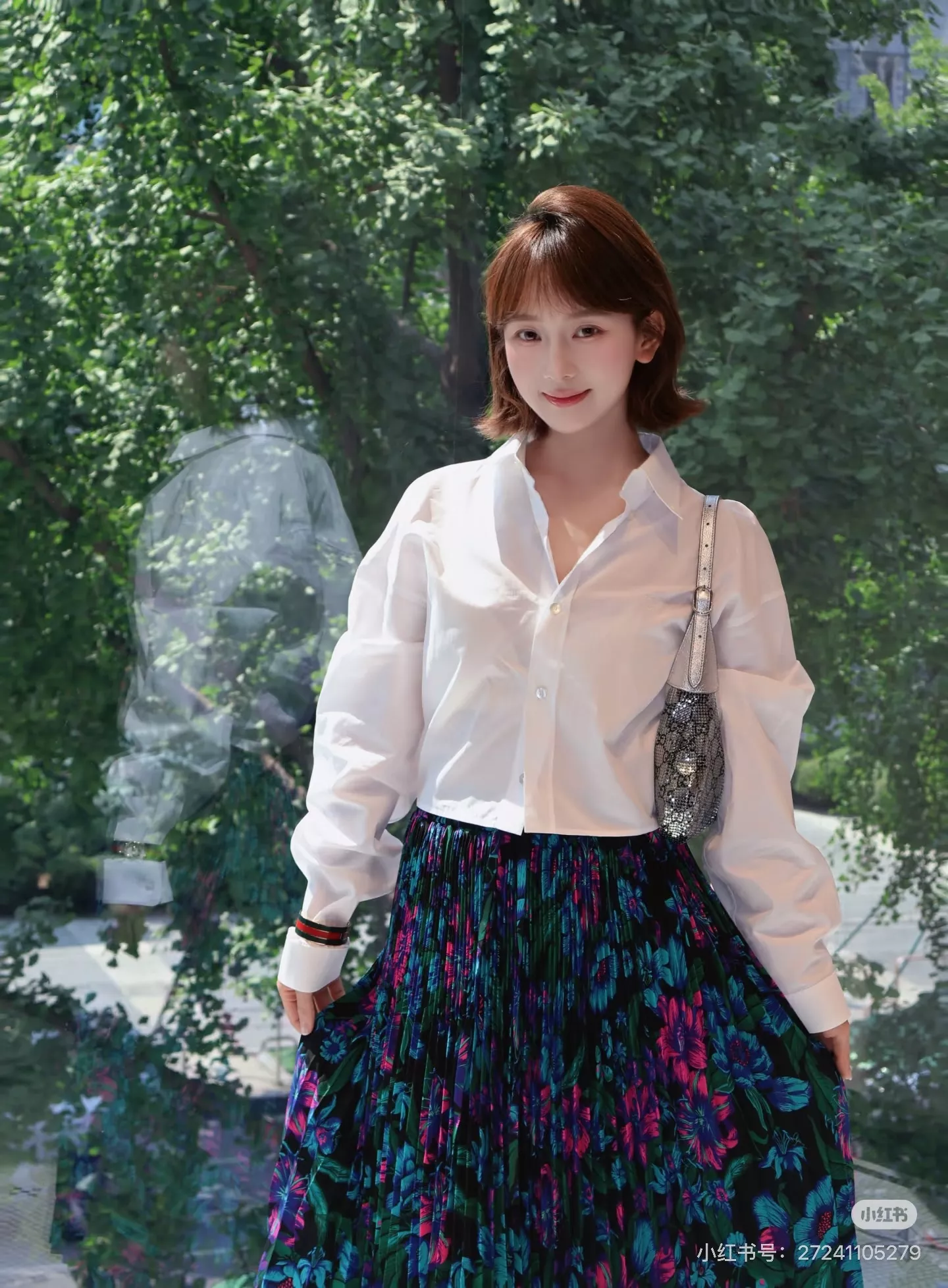 구찌 플라워 프린트 하이웨이스트 와이드 팬츠 상세 이미지 23