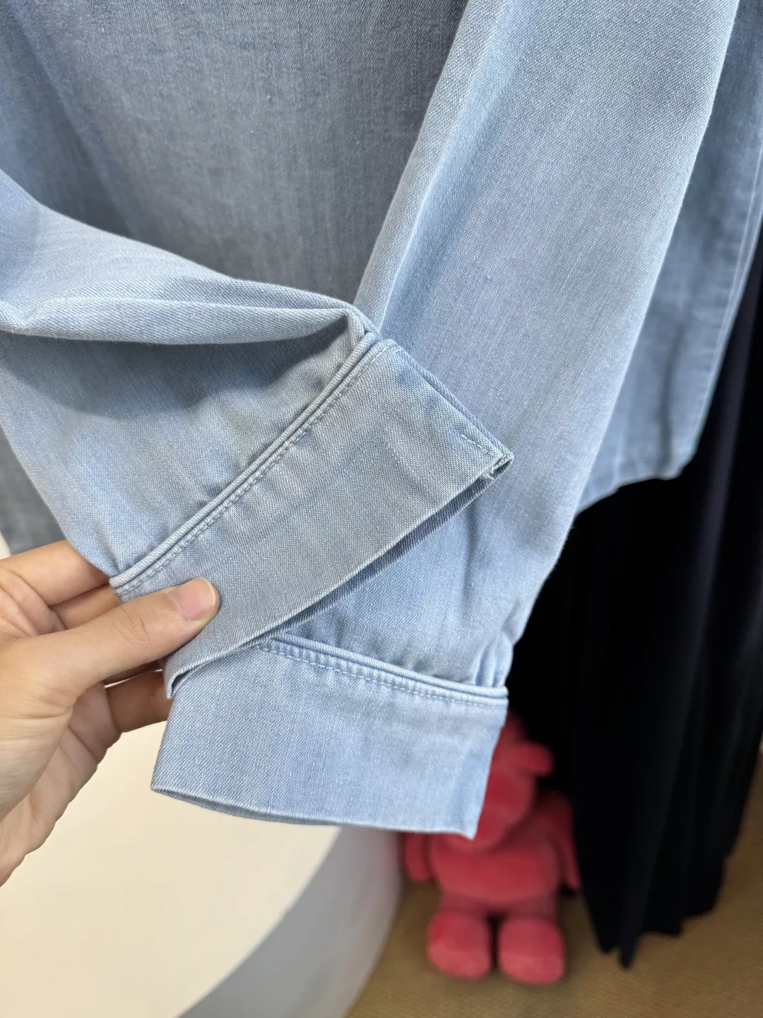 입생로랑 샴브레이 파자마풍 데님 셔츠 상세 이미지 8