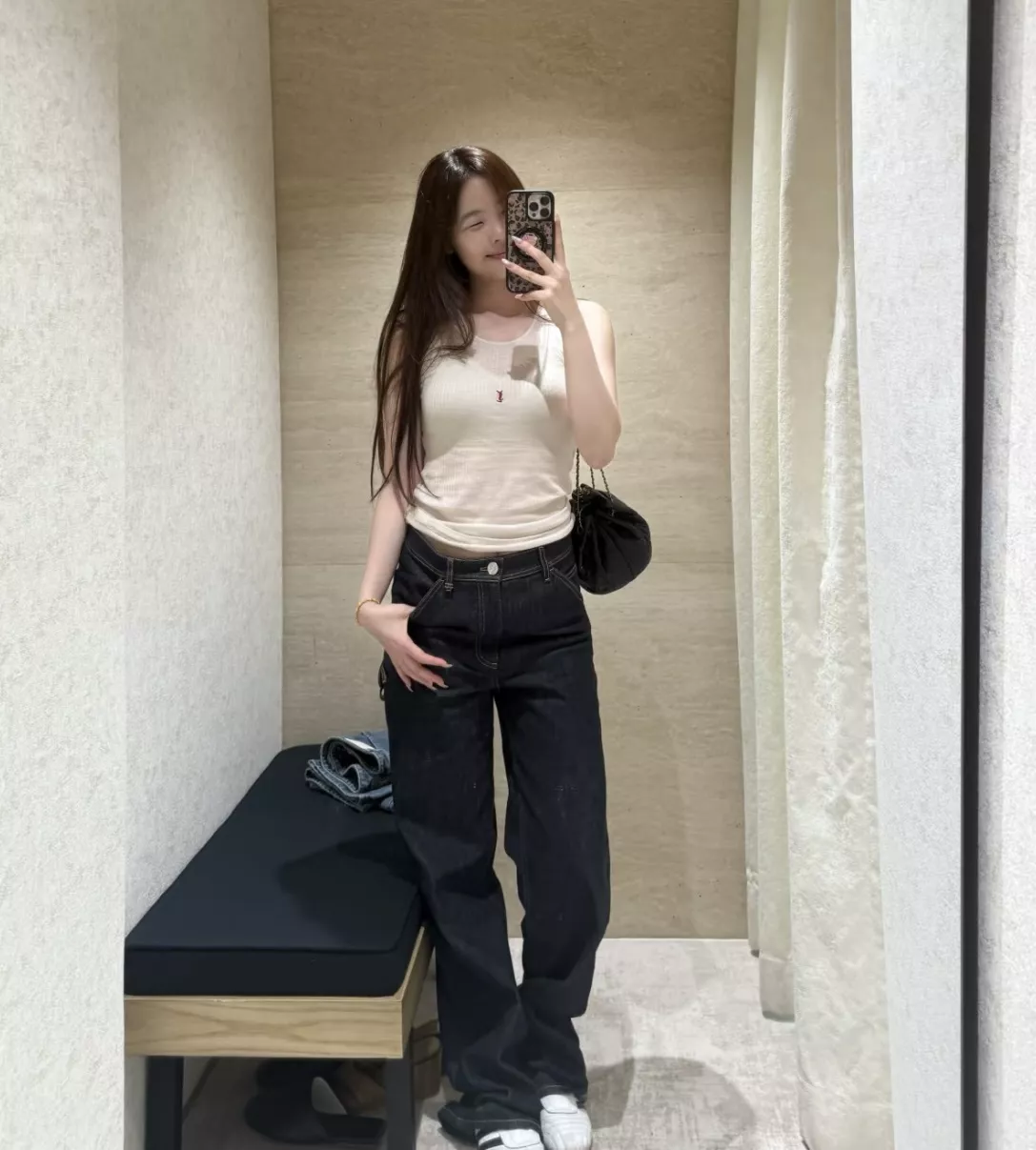 샤넬 중허리 스트레이트 워시드 멀티포켓 데님 팬츠 상세 이미지 10