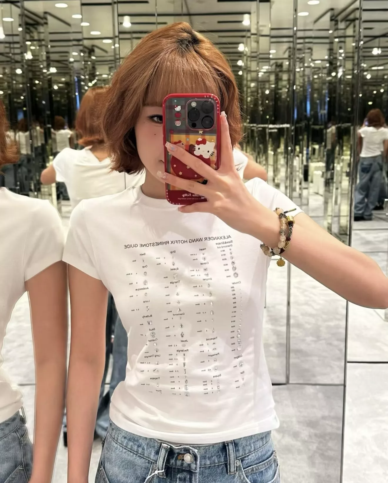 알렉산더왕 핫픽스 그래픽 코튼 반소매 티셔츠 상세 이미지 18
