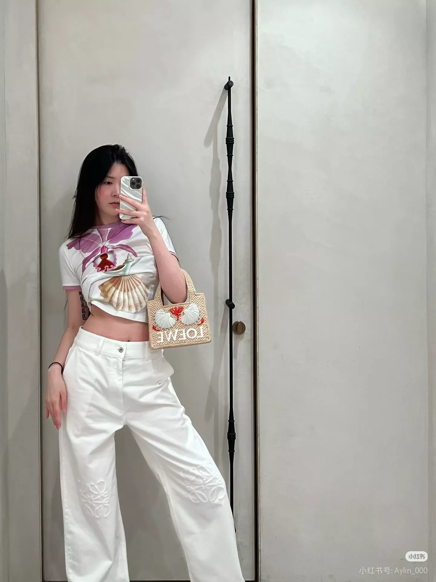 로에베 로고 자수 스트레이트 데님 팬츠 상세 이미지 19