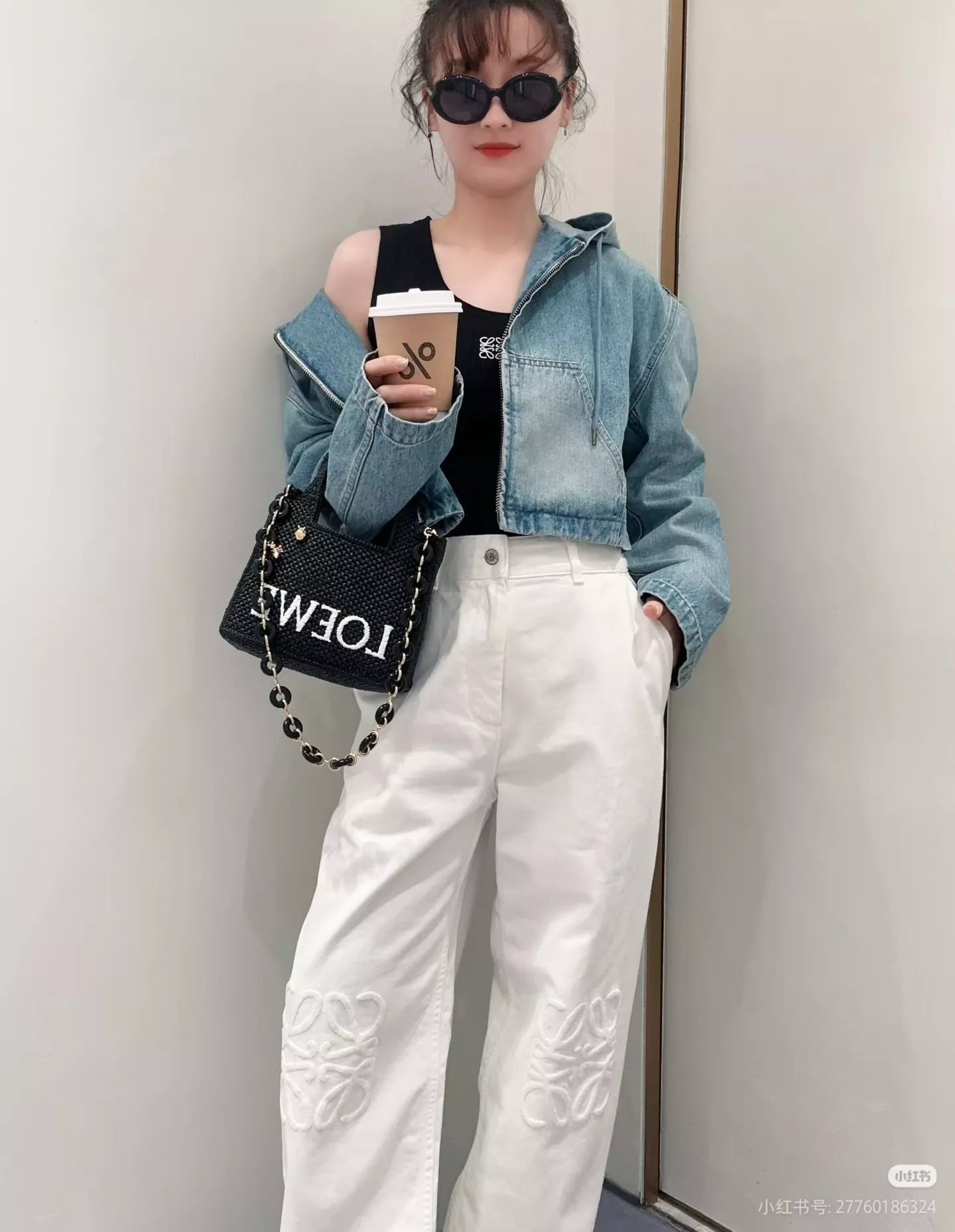 로에베 로고 자수 스트레이트 데님 팬츠 상세 이미지 18