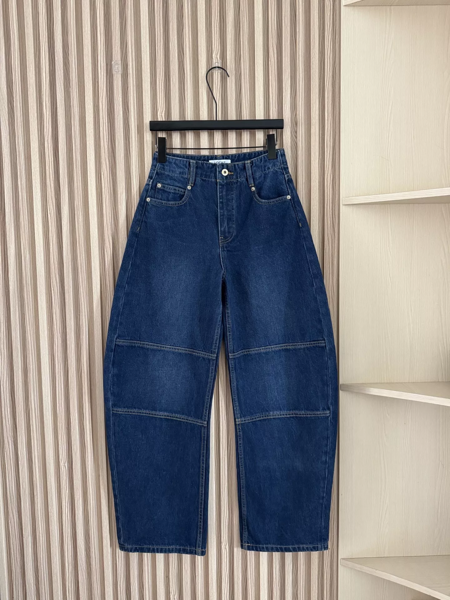 로에베 워시드 패치워크 커브드 와이드 데님 팬츠 상세 이미지 1