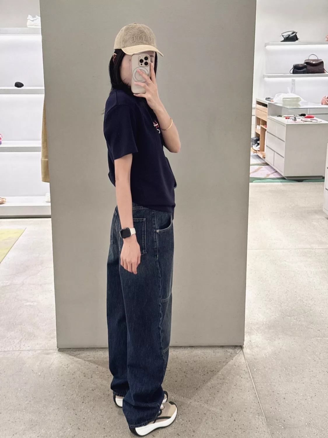 로에베 워시드 패치워크 커브드 와이드 데님 팬츠 상세 이미지 17