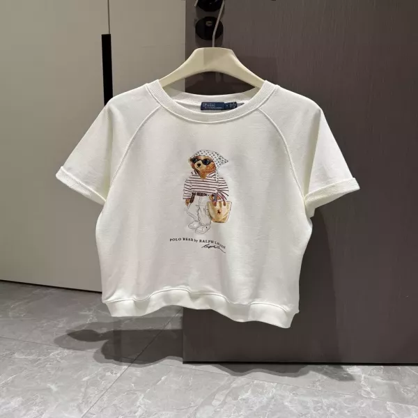 랄프로렌 폴로베어 프린트 반소매 반소매 티셔츠