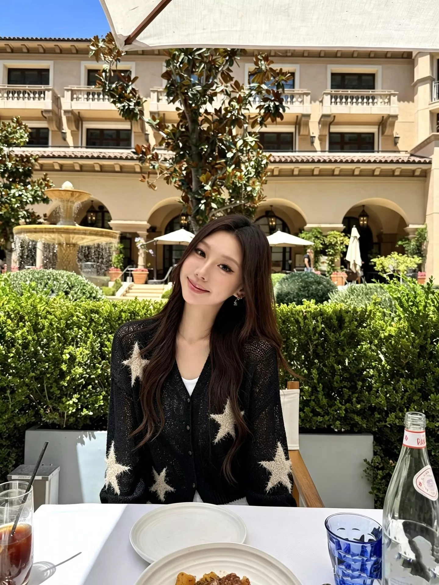 디올 오픈워크 스타 자카드 브이넥 니트 가디건 상세 이미지 14
