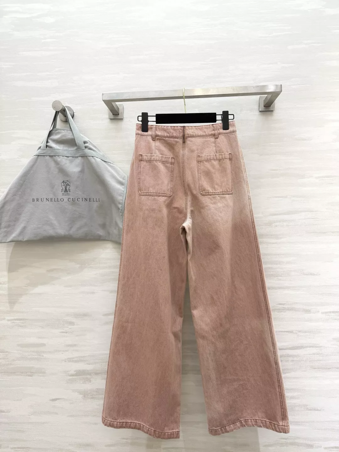 브루넬로쿠치넬리 워싱 와이드 레그 하이웨이스트 데님 팬츠 상세 이미지 7