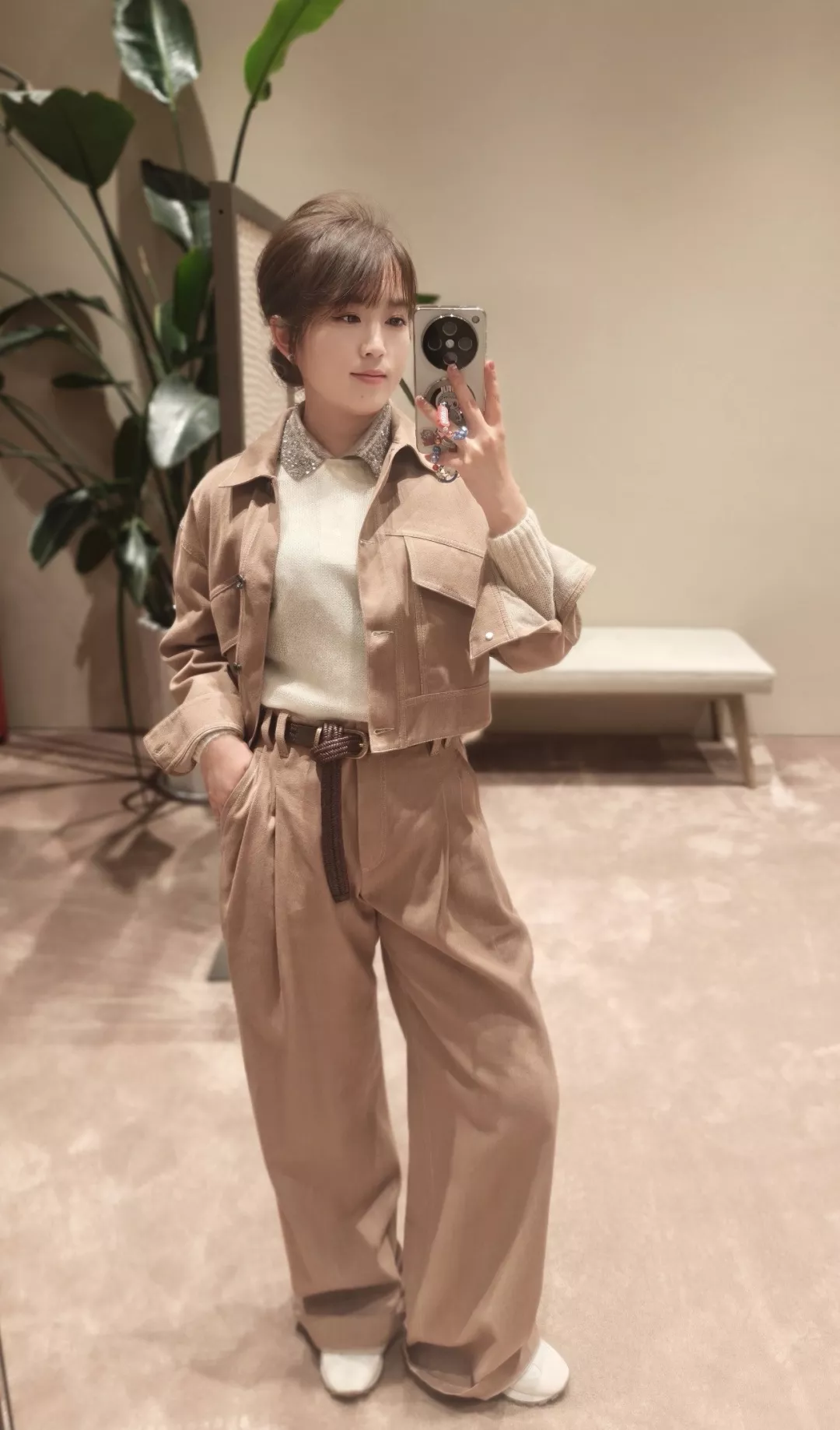 브루넬로쿠치넬리 워싱 와이드 레그 하이웨이스트 데님 팬츠 상세 이미지 11