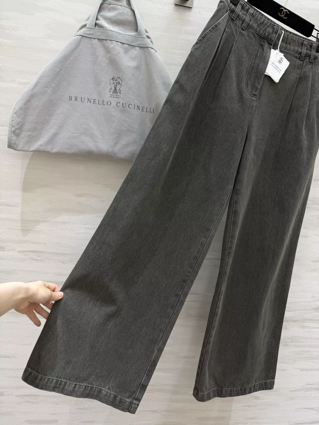브루넬로쿠치넬리 워싱 와이드 데님 팬츠 상세 이미지 8