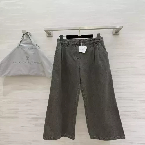 브루넬로쿠치넬리 워싱 와이드 데님 팬츠