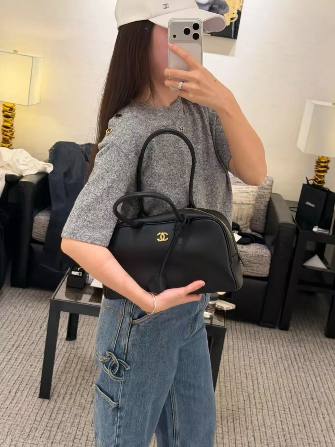 샤넬 사이드 가죽 패치 데님 팬츠 상세 이미지 23