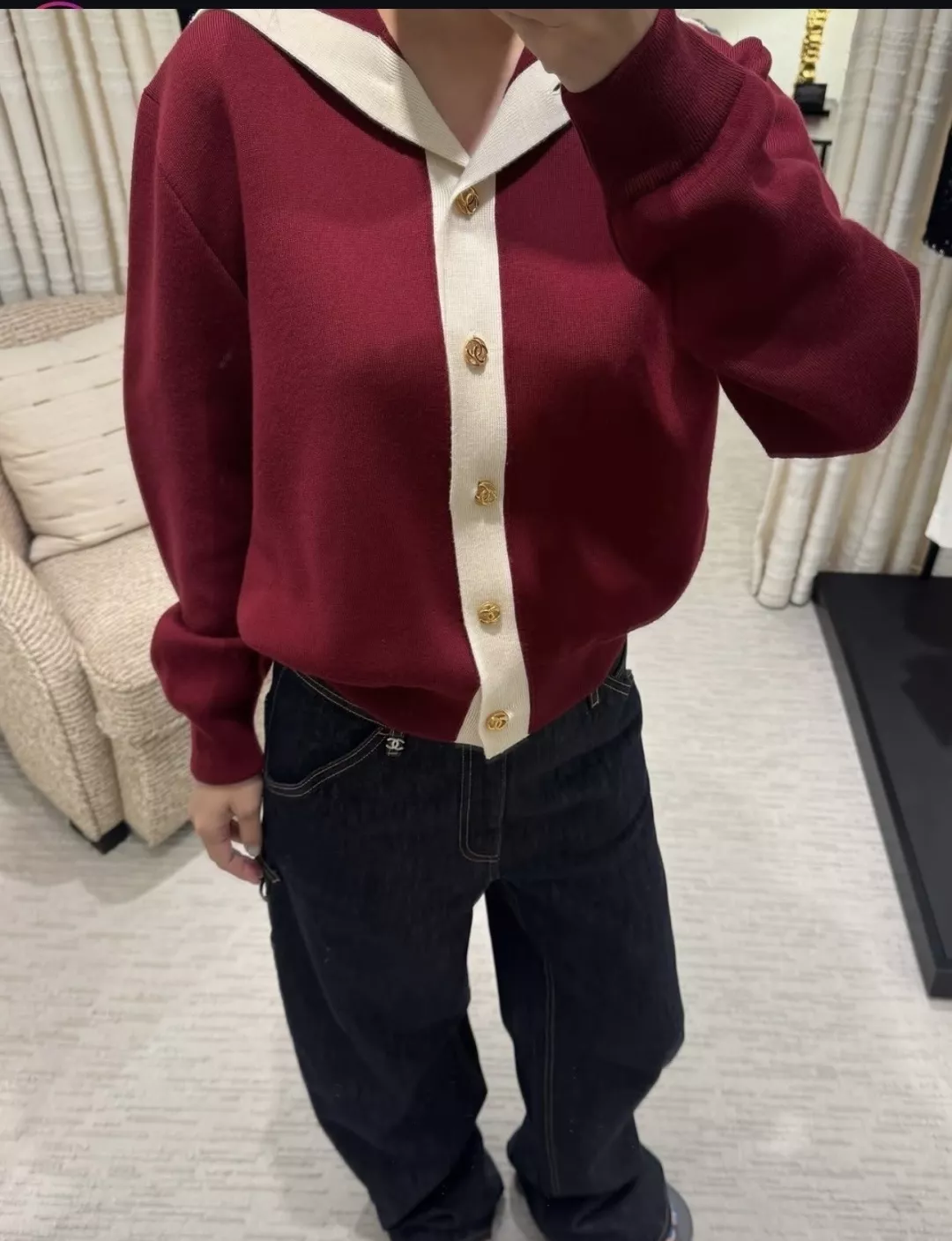 샤넬 사이드 가죽 패치 데님 팬츠 상세 이미지 38