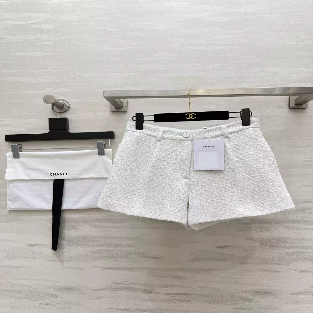 샤넬 트위드 하이웨이스트 미니 하프 팬츠