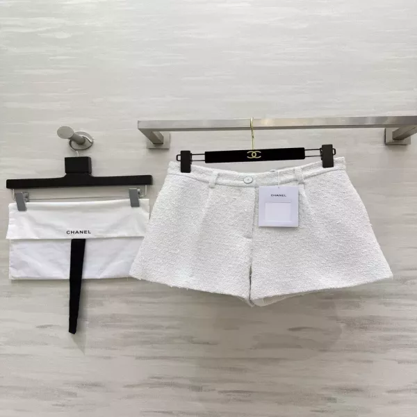 샤넬 트위드 하이웨이스트 미니 하프 팬츠